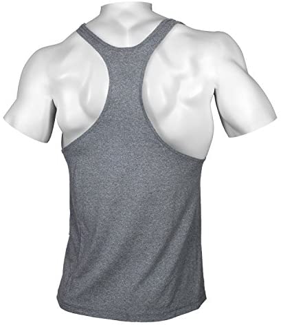 Gold's Gym GGVST003 Men's Muscle Joe Premium Stringer Vest, Grey Marl, L - Image 4