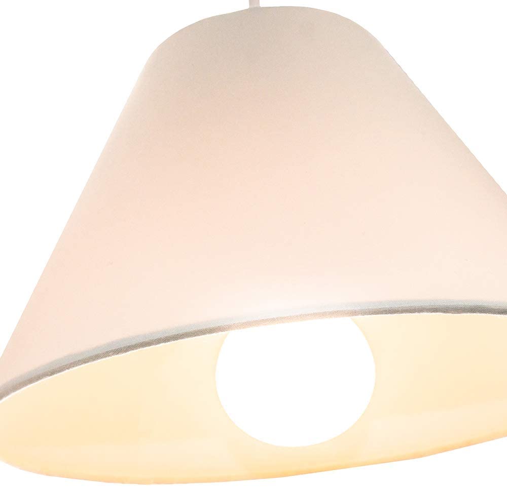 Traditional 12" Cream Cotton Coolie Lampshade Suitable for Table Lamp or Pendant by Happy Homewares - Image 3
