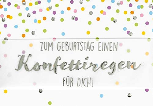 Lifestyle Birthday Card Colourful Dots Landscape 11.6 x 16.6 cm, Multicolor