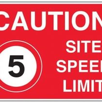 5 MPH Site Speed Limit - 3mm AlumComp RA1 Anti Graffiti - 600x450mm