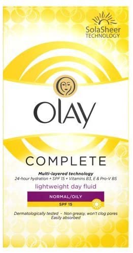 Olay Complete Care Day Fluid Moisturiser SPF 15, 100ml, 100 ml (Pack of 1)