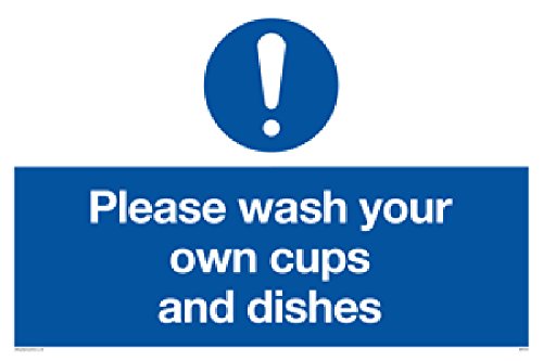 Viking Signs MV5731-A1L-3M”Please Wash Your Own Cups And Dishes” Sign ...