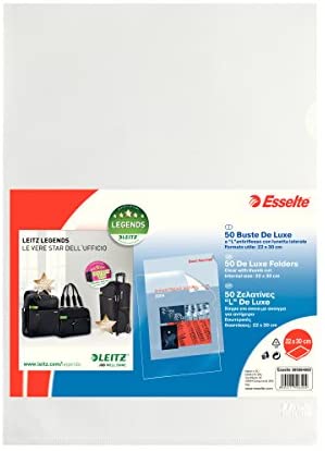 Esselte Envelopes A L Copy Safe de Luxe, Transparent, 22 x 30 cm, format Document Holder