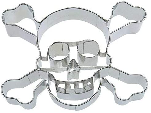 Staedter Skull Embossing Cookie Cutter, Silver, 9 cm, 9 x 30 x 30 cm