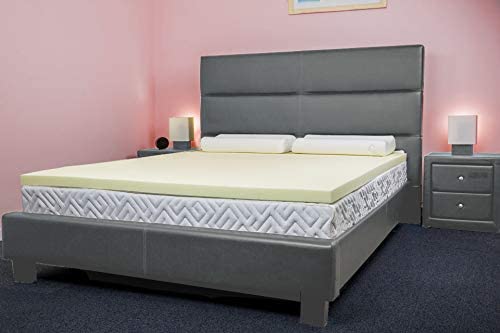 Southern Foam 2 Inch Double Memory Foam Mattress Topper, Yellow - Image 3