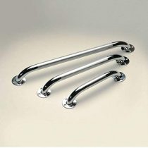 Homecraft Chrome-Plated Steel Grab Bar, Safety Rail and Mobility Aid for Bathroom for Elderly, Disabled and Handicapped Users, Indoor and Outdoor Attachment, 24 "