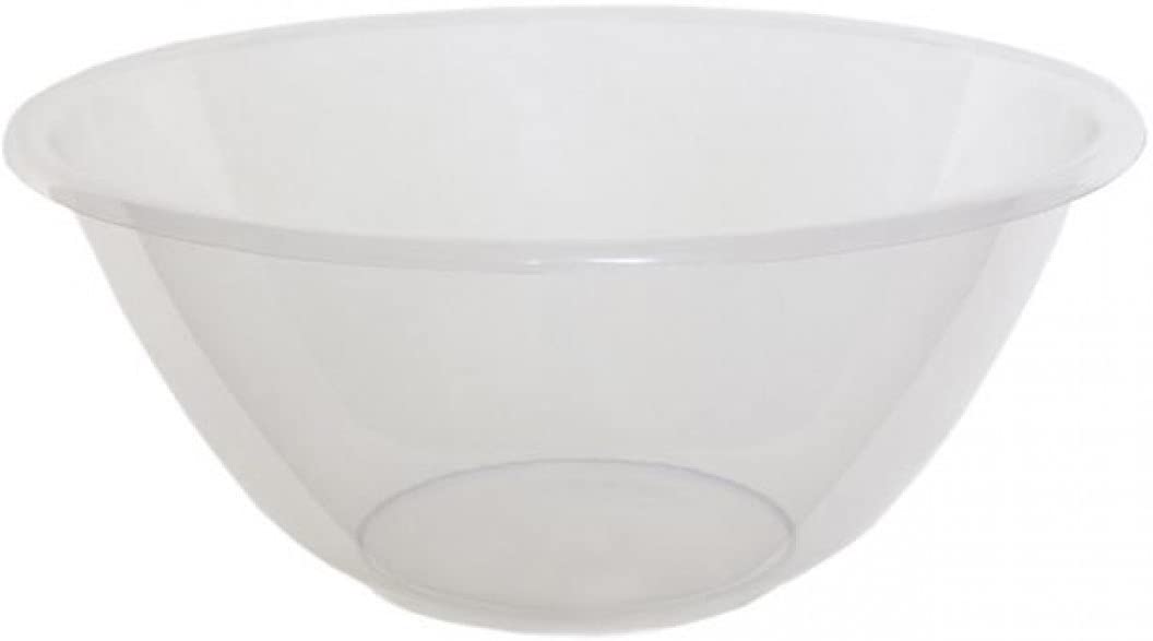 2 x Plastic Kitchen Mixing Bowl 30cm 7L, White, 30 x 30 x 15 cm