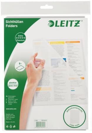 Leitz L : Folder Premium A4 PVC A4 150 µ 5 pcs tr, Black
