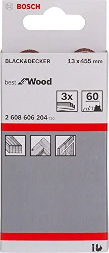 Bosch 3X PRO Paint on Wood and Hardwood X440 Sanding Belt for Power Files (for Paint on Wood Hardwood, 13 x 457 mm, Grit 60 - Image 2