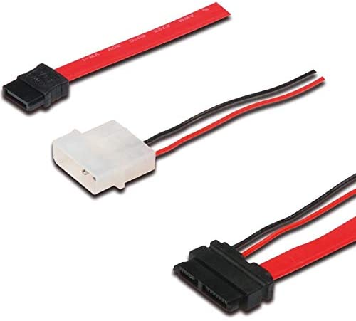 Premium Cord SATA 13-Pin/M SATA 7-Pin Connection Cable - L-Type/M + 4-Pin Power Supply, Mehrfarbig