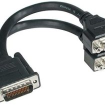 C2G 22CM LFH-59 (DMS-59) to 2 x HD15 VGA Computer Monitor Splitter Cable/Graphics Card Connector Cable