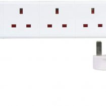 Pro Elec H4G+2 m 4-Gang Surge Protected Extension Lead, White, 2 m Lead