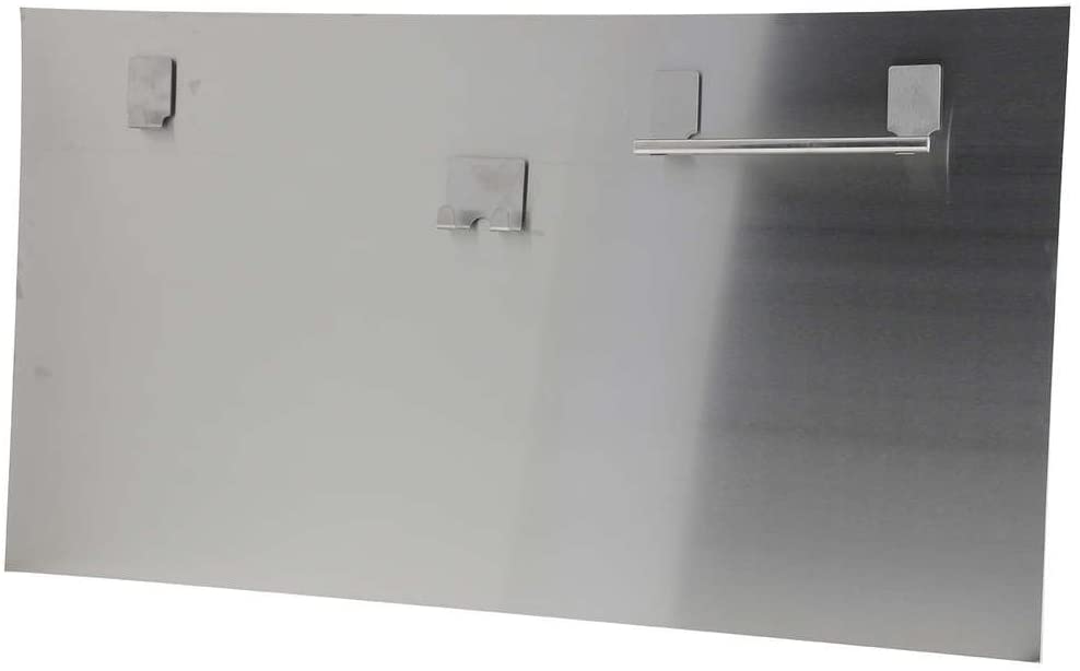 Compactor Splash Cooking Splashbacks Protection, XL, Chrome, 50X90 cm, Stainless Steel - Image 2
