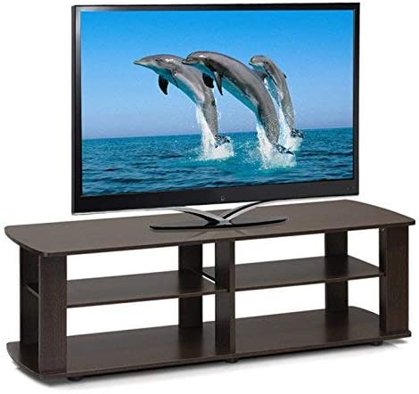 Furinno NELLY TV Stand, Entertainment Center with Open Shelves Storage, TV Console for TV up to 50 Inch, for Living Room Bedroom, Black - Image 4