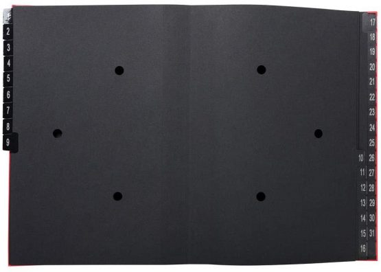 Exacompta Multipart File, A4 270 gsm, 32 Sections (labelled 1-31) - Red - Image 3