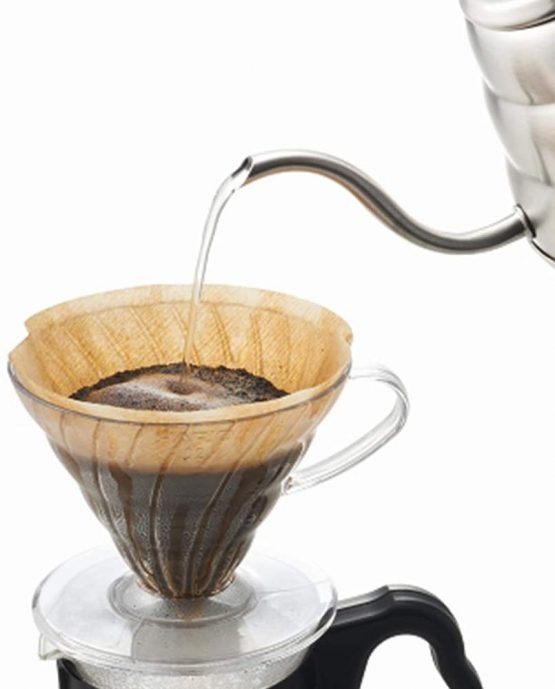 HARIO V60 Plastic V-Shaped Cone Coffee Dripper with Heat Retention, Transparent, Size 02, 2 - Image 2