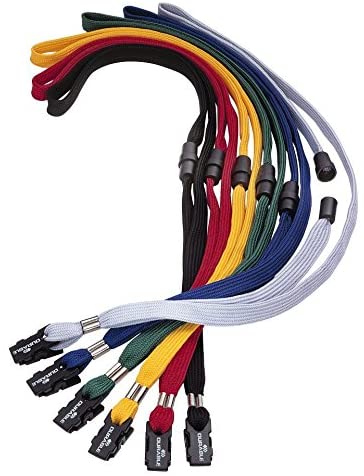 Durable Textile Lanyard 10 mm Blue, Dark Blue, 10 x 440 mm - Image 4