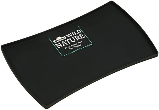 Dehner Wild Nature Feeding Mat Approx. 48 x 30 x 1.5 cm Silicone Anthracite