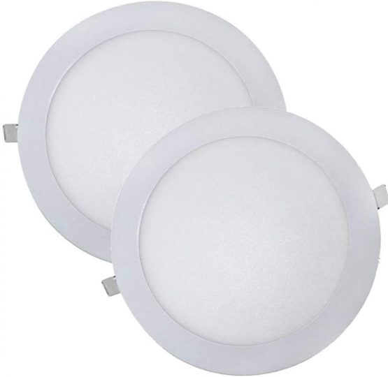 Led Atomant Pack of 2 Round LED Recessed Downlights, 18 W, Neutral White (4500 K), 1600 Actual Lumens, Driver Included, 225 mm