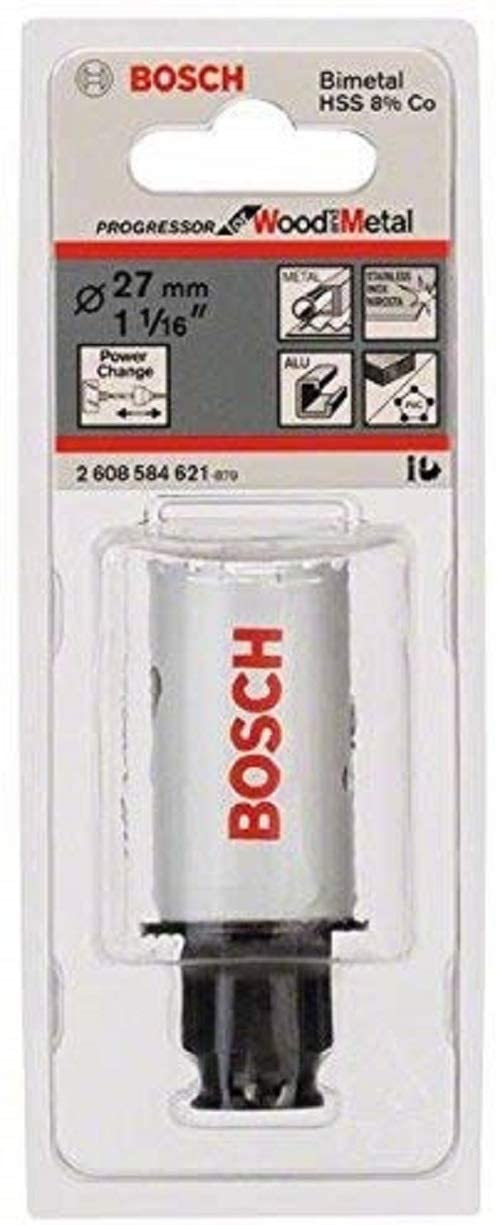 Bosch 2608584621 27 mm Progressor Hole Saw, White, 27mm diameter