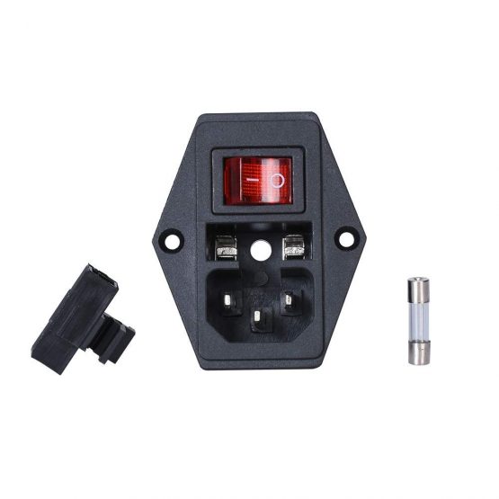3Dman 15A 250V Rocker Switch Power Socket Inlet Module Plug 5A Fuse Switch with 3PCS 18 AWG Wiring 3 Pin IEC320 C14-2 PCS - Image 2