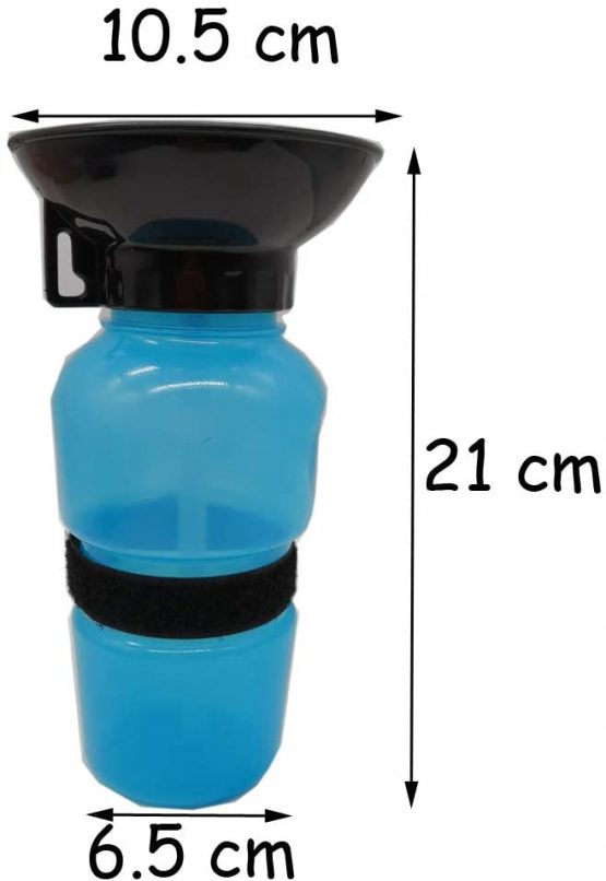 Baoii Dog Water Bottle Squeezable Anti-spill Pet Dog Drinking Bottle 500 ml Travelling Drinking Bowl Portable Pet Drinking Feeder(Blue) - Image 2