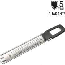 Taylor Pro Kitchen Jam Thermometer, Temperature Gauge for Cooking Jam, Sugar, Caramel, Confectionary, Deep Fat Fryers with Cool Touch Handle, Stainless Steel Silver/Black