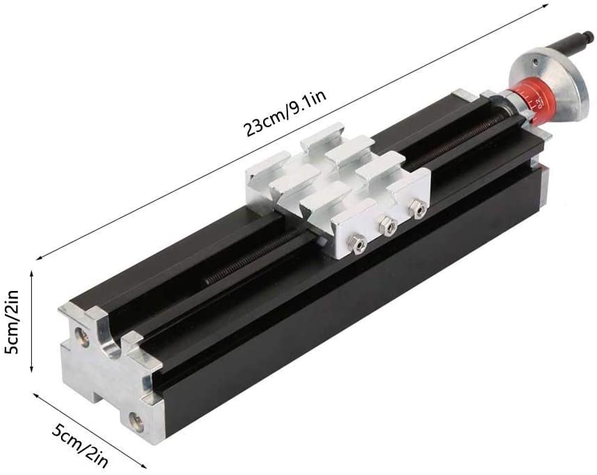 Z010M Metal Cross Slide Block Lathe Horizontal Slider, Max Stroke 200mm, Black - Image 2