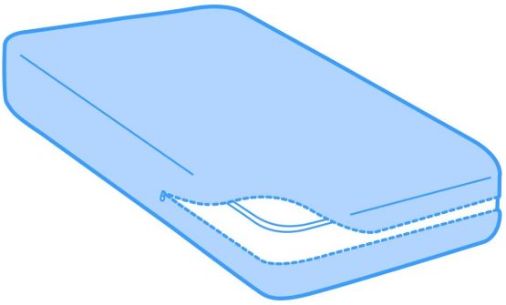 Velfont Anti-dust mite and Anti-bedbugs zipped mattress cover, waterproof and breathable | Anti-allergic encasement | Double size 135x190/200cm | 30cm Deep Skirt - Image 4