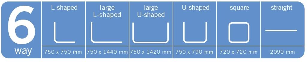 Croydex AD113022 Shower Curtain Rail, White, One Size - Image 2