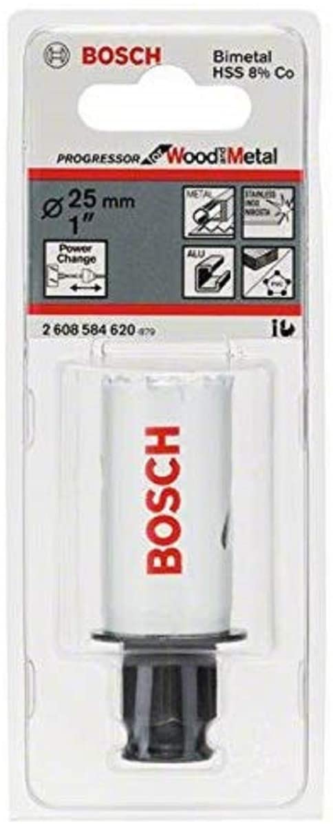 Bosch 2608584620 25 mm Progressor Hole Saw, White, 25mm diameter