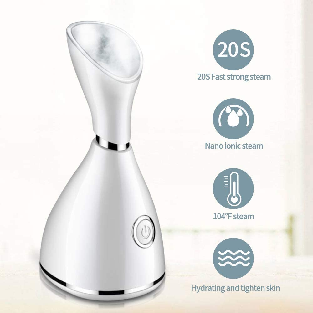 Facial Steamer, 10X Face Steamer with Fast 20s Atomization
