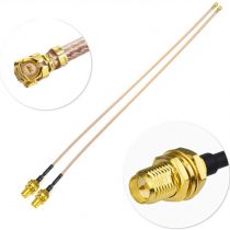 Bingfu RP-SMA Female Bulkhead to IPX IPEX U RG178 WiFi Aerial Antenna Adapter Cable 15cm (2-Pack) for Wireless Mini PCI Express PCIE Network Card WiFi Adapter FPV UAV Drone controller