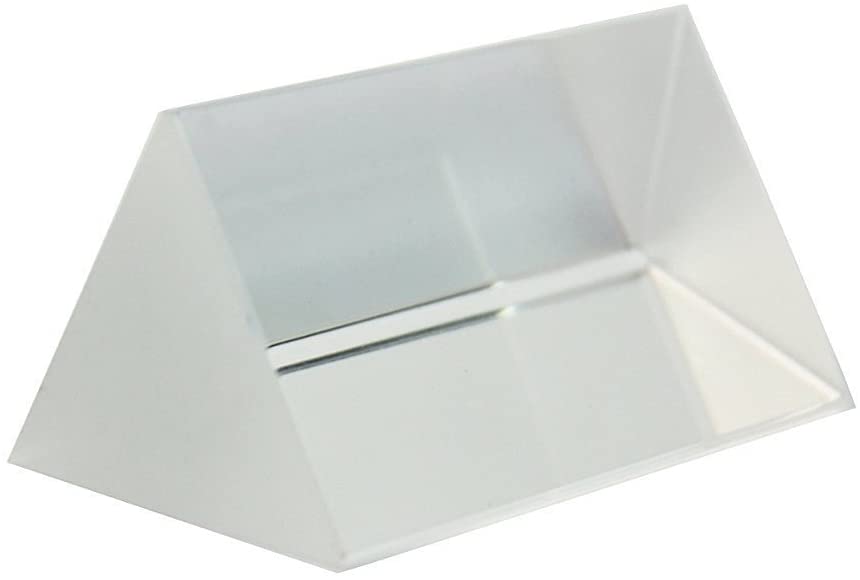 NAMVO Optical Glass Triple Triangular Prism Physics Teaching Light Spectrum 10cm/Can Reflect Seven-Color Sunlight