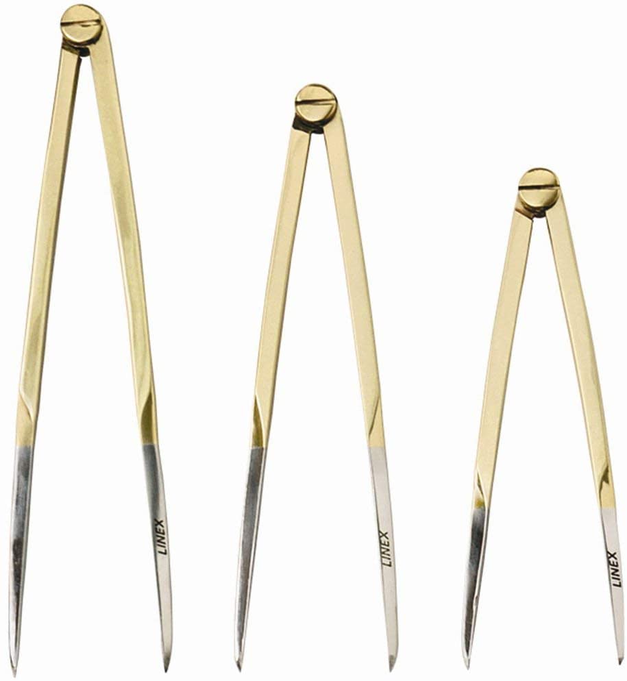 LINEX 100411016 Straight Marine Compass 83001 175 mm Brass Upper Section Steel Leg Double Guided Joint