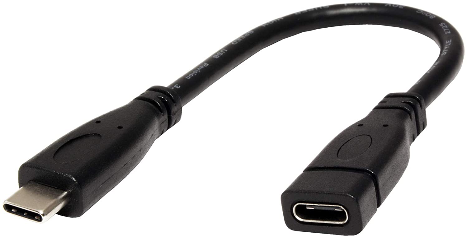 Roline USB 3.1 Gen 2 Type C Cable, black, 0.15m - Image 2
