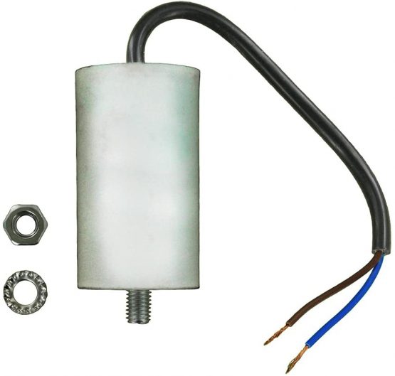 Paxanpax Universal Capacitor with 19 cm Cable Connectors, 20 µF/20 MFD, 450 VAC