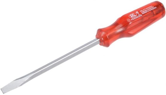 sourcingmap 6mm Keystone Demolition Driver Slotted Screwdriver with 5 inch Square Shank