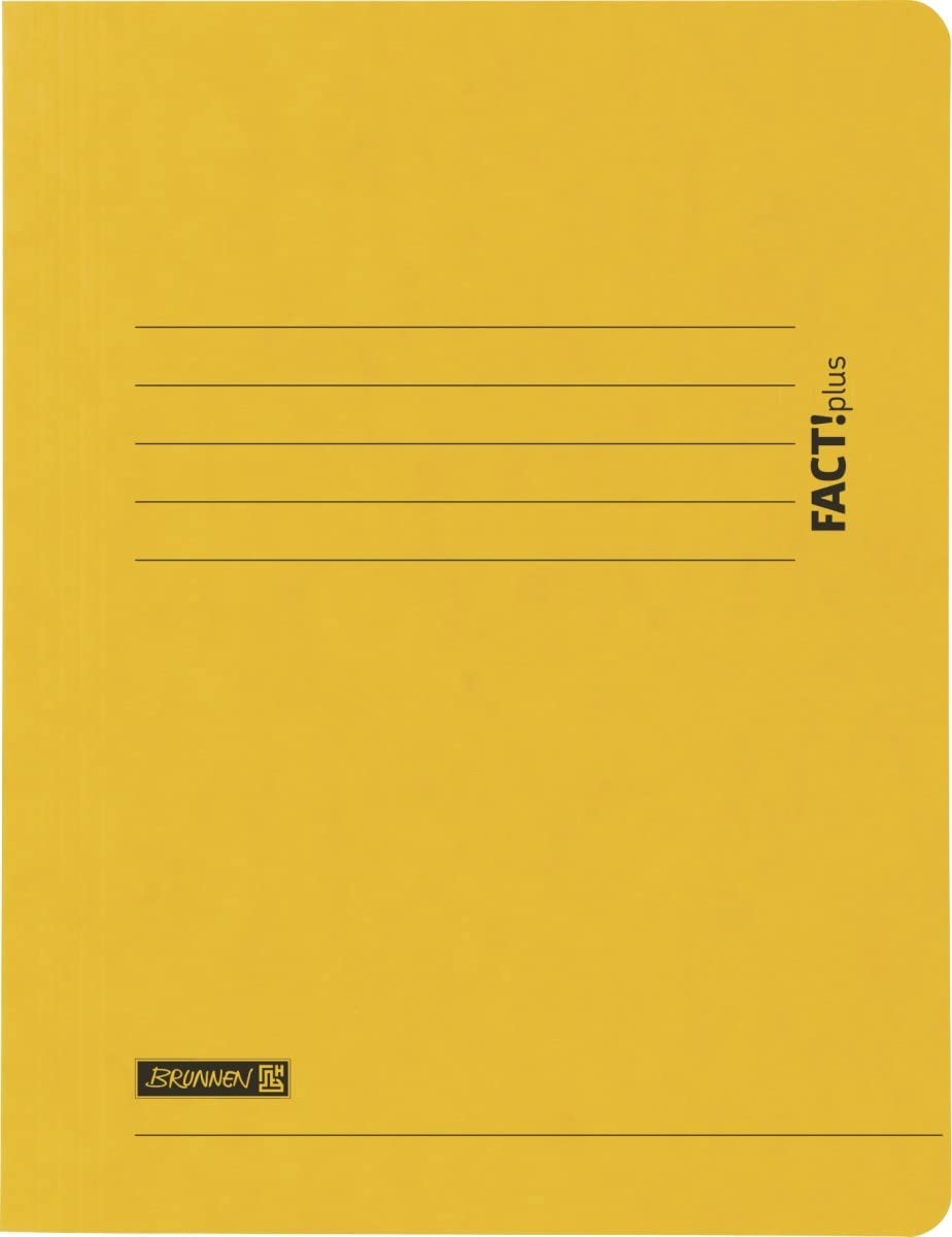 Brunnen 102015310 Document Pouch A4 fact Plus (Cardboard 320 g/m²) Yellow