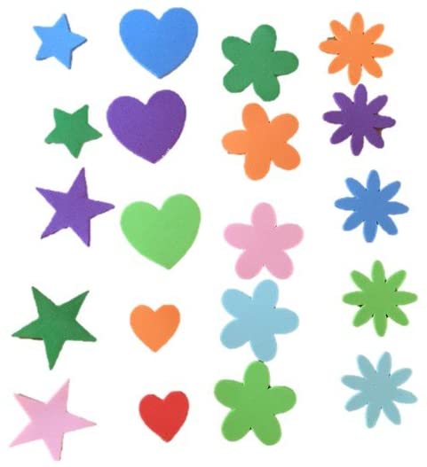Kids B Crafty 180 Self-Adhesive Craft Foam Stickers, Kids Stickers, Assorted Shapes and Colours - Image 4