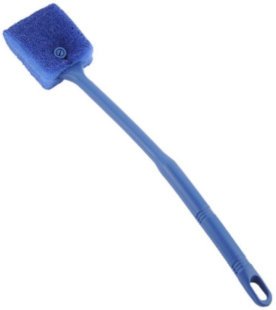 DIGIFLEX Fish Tank Aquarium Cleaning Sponge -Scrubbing Brush - Scourer – Glass Cleaner - Algae Remover – Cleaning Brush – Long 30cm Handle – Fishtank Accessories