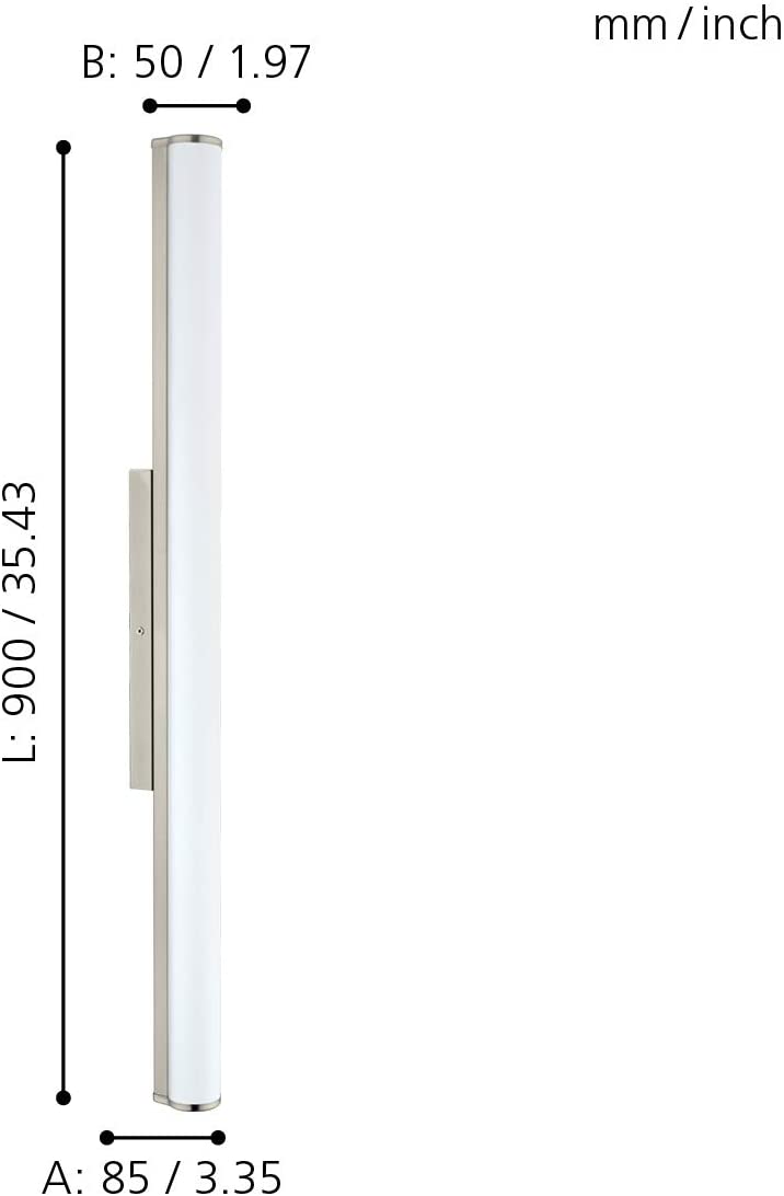 Eglo 94717 CALNOVA LED Bathroom Wall Light in Satin Nickel, Length 90 cm - Image 3