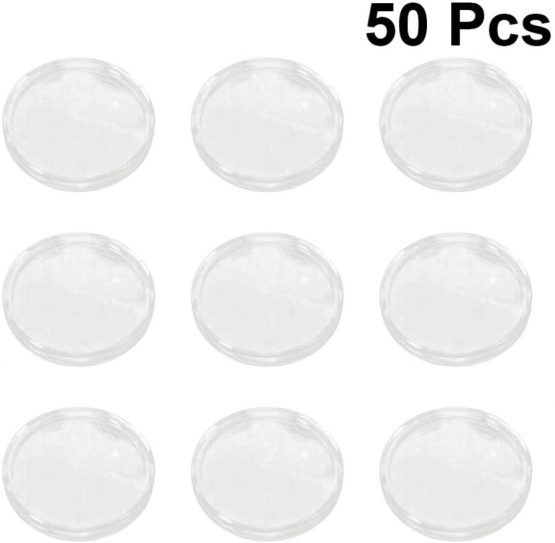Artibetter 50PCS 28mm Plastic Coin Capsules Coin Case Storage Holder Container - Image 4
