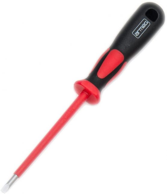 Armeg SDRSL3.5 GripX² SL3.5 x 100 1000V Insulated VDE Screwdriver, Red/Black