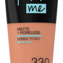Maybelline Fit Me Foundation, Matte & Poreless, Full Coverage Blendable Normal to Oily Skin, 330 Toffee 30ml