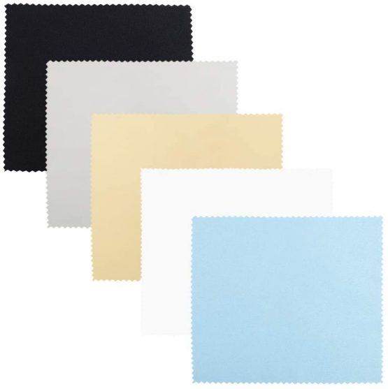 SourceTon 25 Packs Microfiber Cleaning Cloths 6 x 7 Inch, 5 Colors Microfiber Cleaning Cloths (Grey, Black, Yellow, White, Blue) for Glasses, Lenses, Phone, Tablets