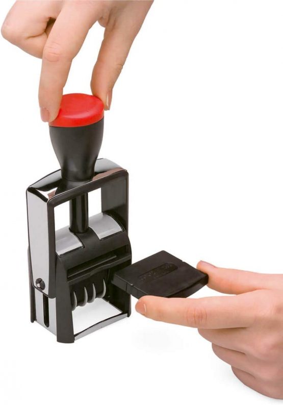 Colop 2355102000 Word Strip-Date Stamp 2000/WD 43 x 10 mm Black Ink Pad - Image 3