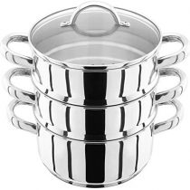 Judge Horwood JX02 18cm 3 Tier Steamer Set, Stainless Steel, Silver