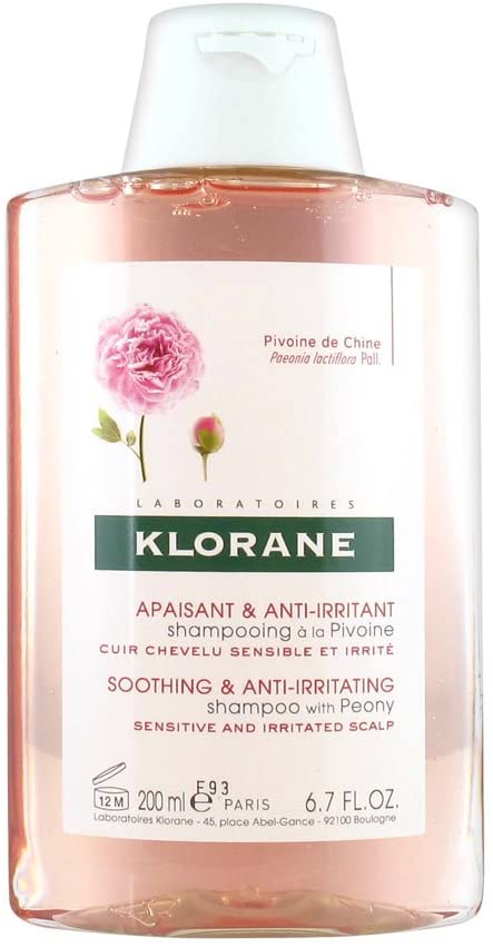 KLORANE Peony Extract Shampoo Sensitive Scalp 200 ml, 200 ml (Pack of 1)