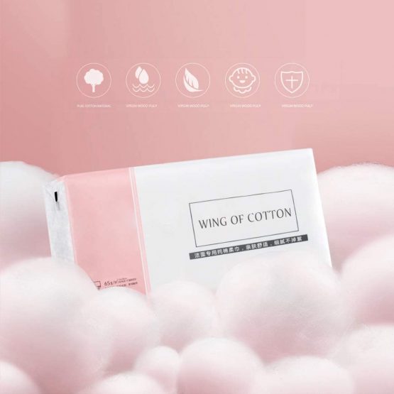 Cotton Tissue GothicBride 100% US Cotton Dry Baby Wipes Soft Dry Cotton Wipes Disposable Face Towels Makeup Removing for Sensitive Skin Portable(3 PACK-180 Counts) - Image 3